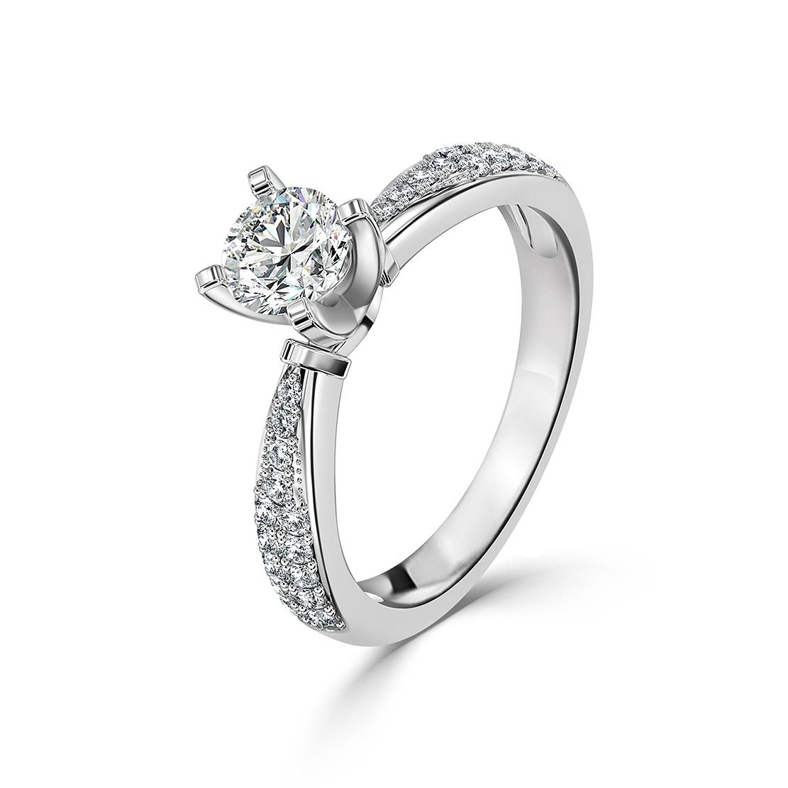 Diamantový zásnubní prsten Chanel, bílé zlato