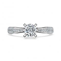 Diamantový zásnubní prsten Chanel, bílé zlato