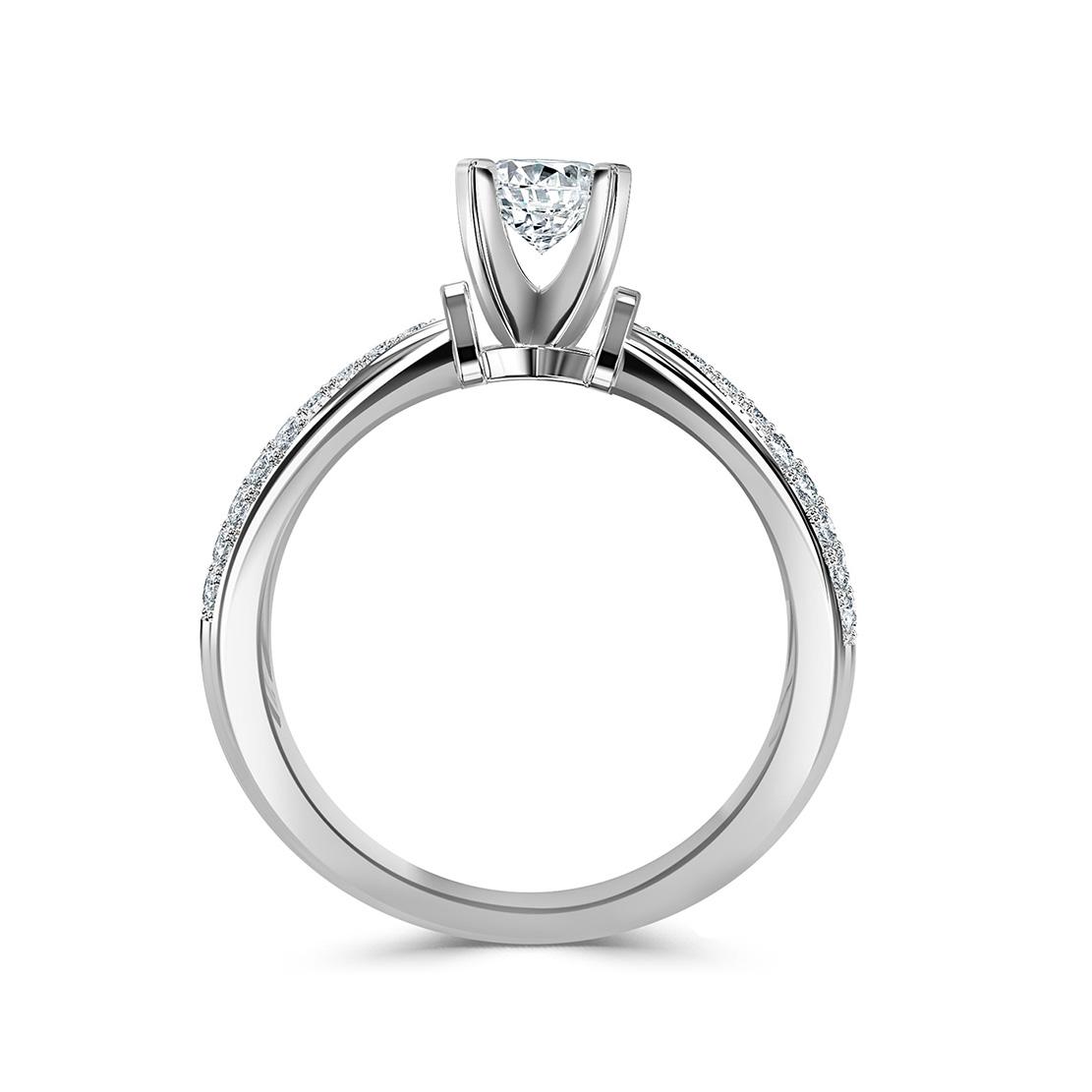 Diamantový zásnubní prsten Chanel, bílé zlato