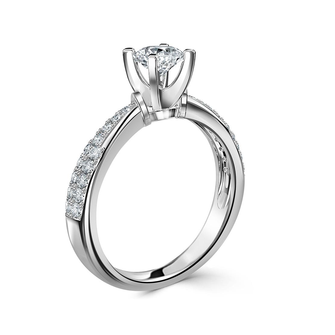 Diamantový zásnubní prsten Chanel, bílé zlato