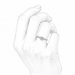 Diamantový zásnubní prsten Chanel, bílé zlato