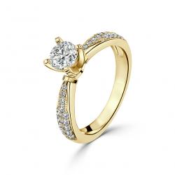 Diamantový zásnubný prsteň Chanel, žlté zlato