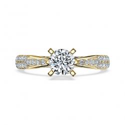 Diamantový zásnubný prsteň Chanel, žlté zlato