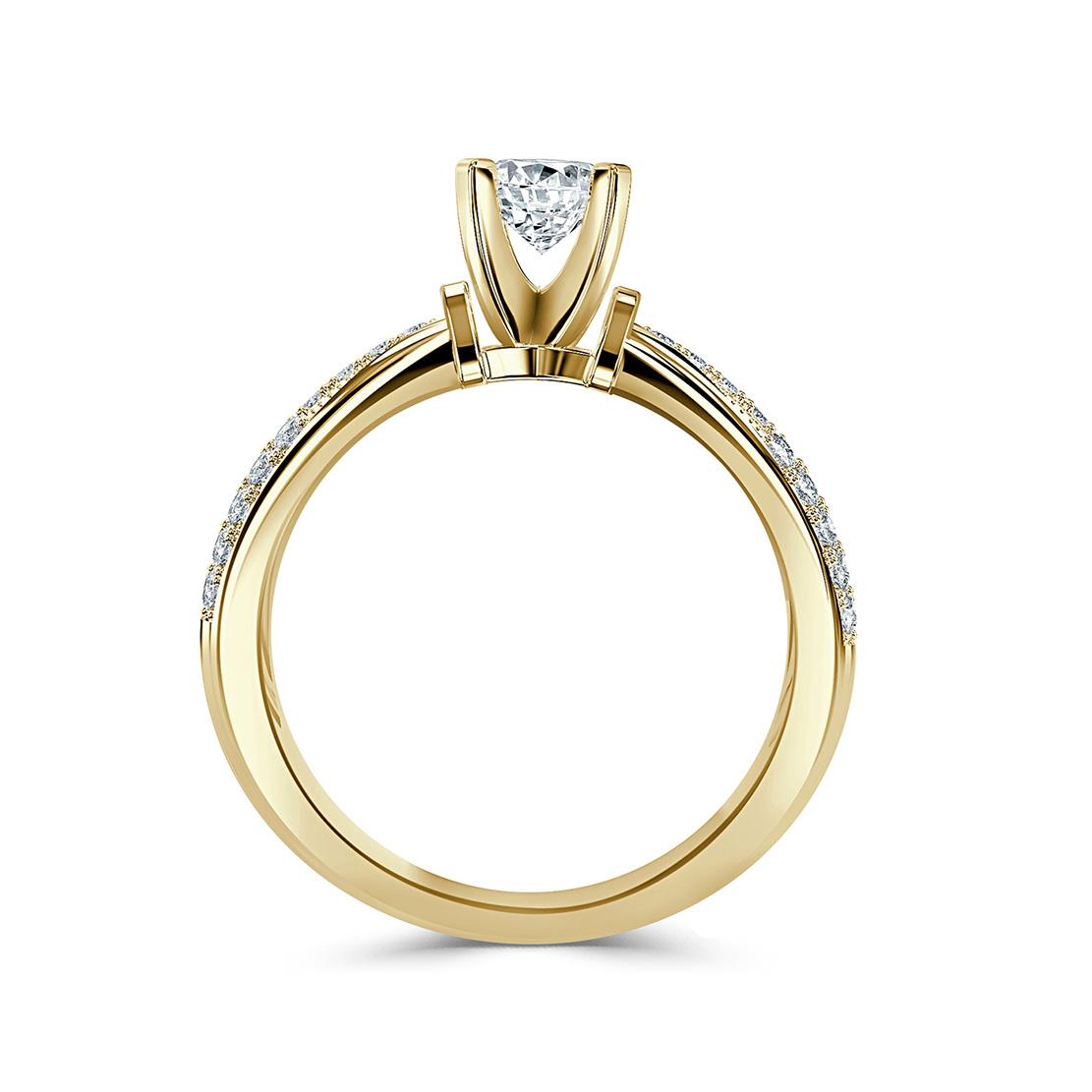 Diamantový zásnubný prsteň Chanel, žlté zlato