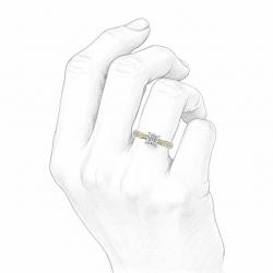 Diamantový zásnubný prsteň Chanel, žlté zlato