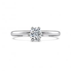 Diamantový zásnubný prsteň Janette, biele zlato
