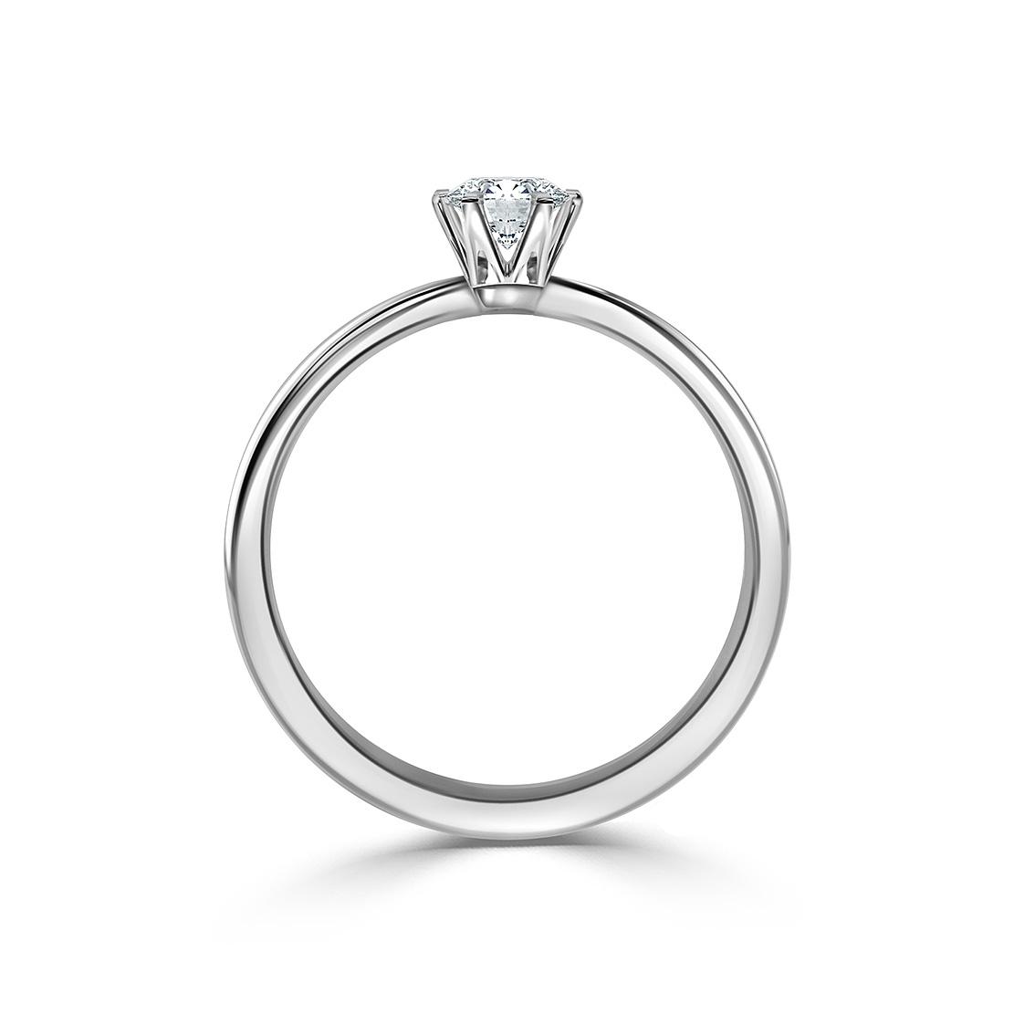 Diamantový zásnubný prsteň Janette, biele zlato