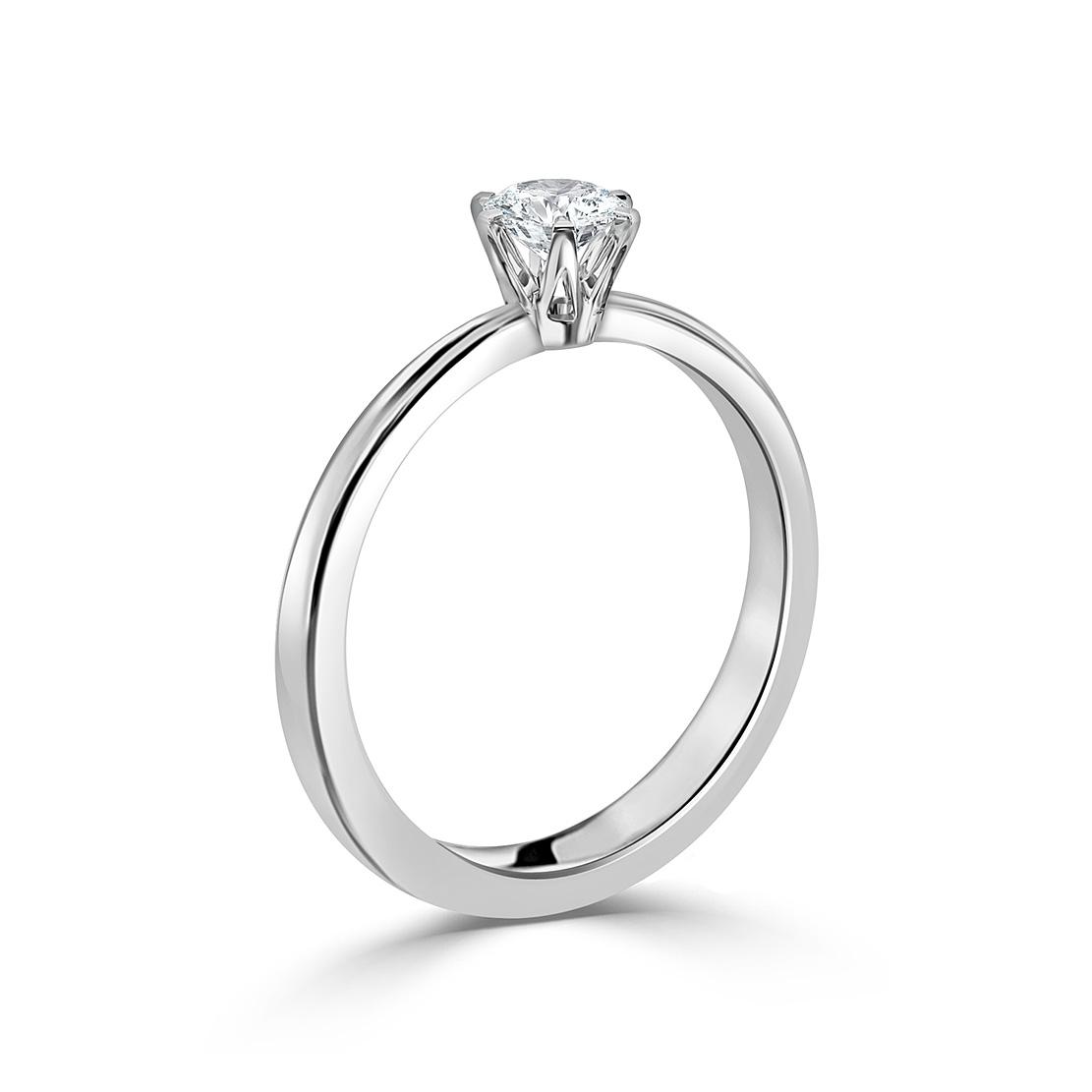 Diamantový zásnubný prsteň Janette, biele zlato