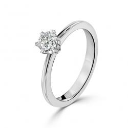 Diamantový zásnubný prsteň Janette, biele zlato
