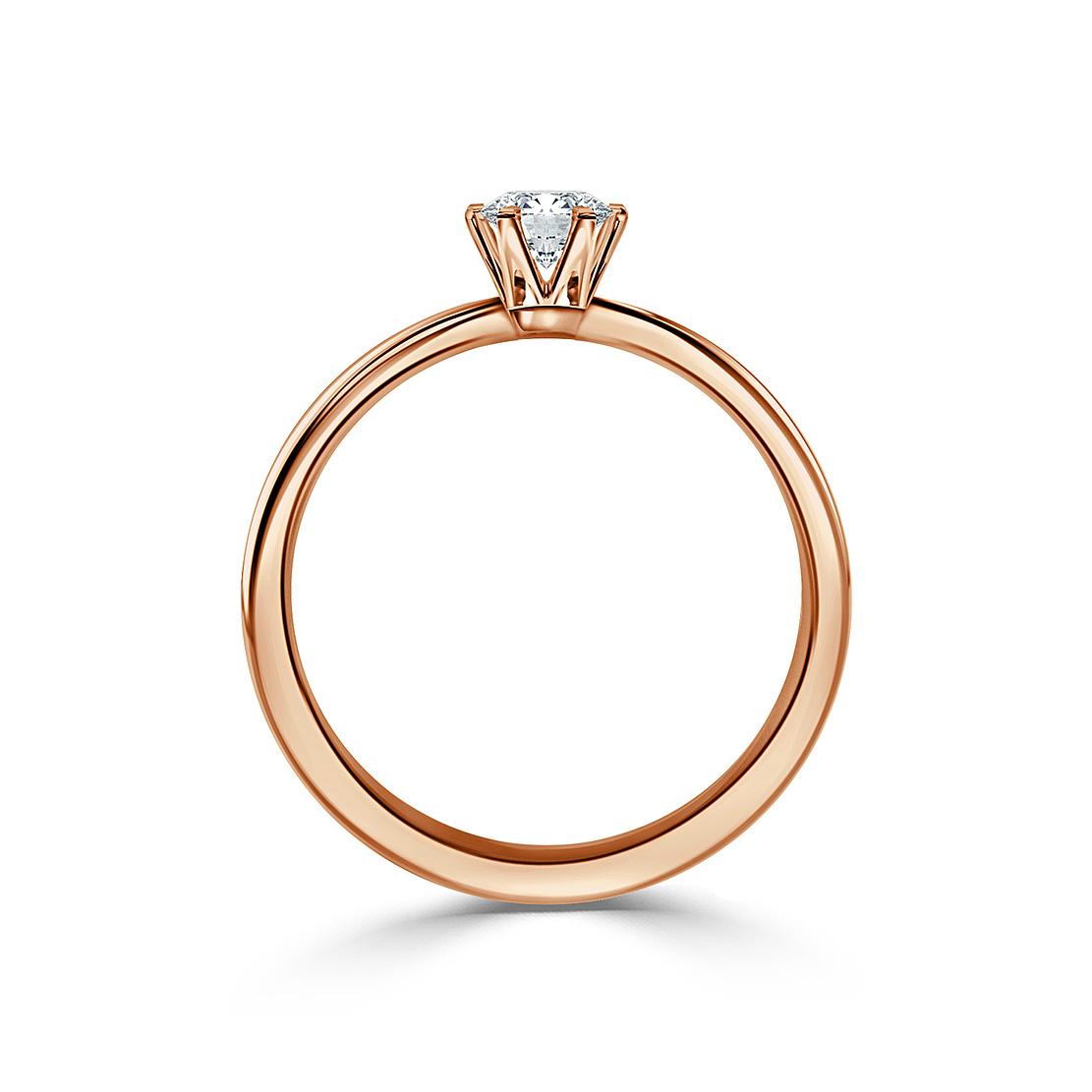 Diamantový zásnubný prsteň Janette, ružové zlato