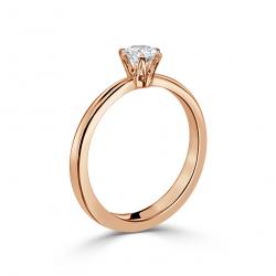 Diamantový zásnubný prsteň Janette, ružové zlato