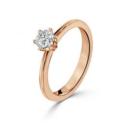 Diamantový zásnubný prsteň Janette, ružové zlato