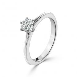 Diamantový zásnubní prsten July, bílé zlato