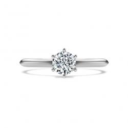 Diamantový zásnubní prsten July, bílé zlato
