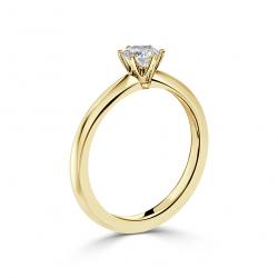 Diamantový zásnubný prsteň July, žlté zlato