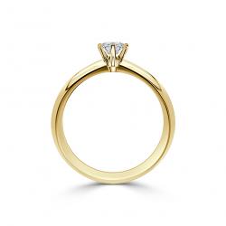 Diamantový zásnubný prsteň July, žlté zlato
