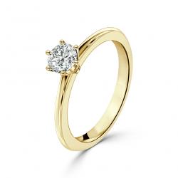 Diamantový zásnubný prsteň July, žlté zlato