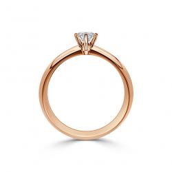 Diamantový zásnubný prsteň July, ružové zlato