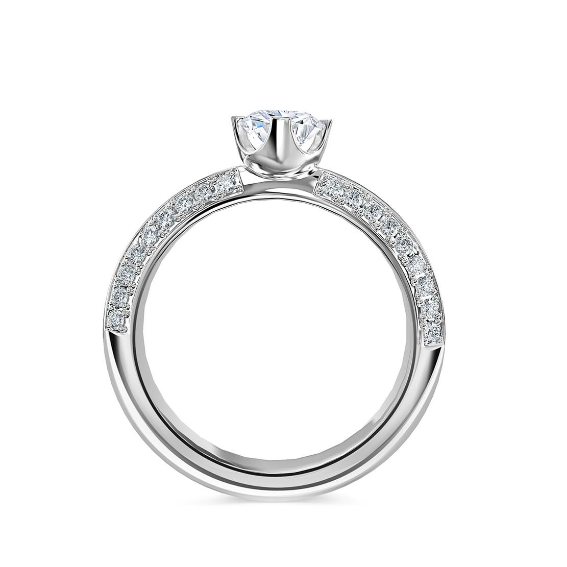 Diamantový zásnubný prsteň Jasmine, biele zlato