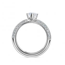 Diamantový zásnubný prsteň Jasmine, biele zlato