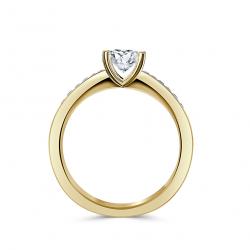 Diamantový zásnubný prsteň Livia, žlté zlato