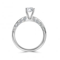 Diamantový zásnubný prsteň Luna, biele zlato