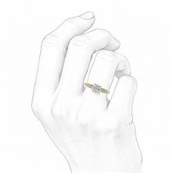 Diamantový zásnubný prsteň Luna, žlté zlato