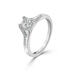 Diamantový zásnubný prsteň Marcella, biele zlato