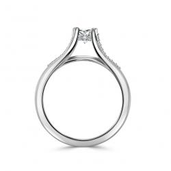 Diamantový zásnubný prsteň Marcella, biele zlato