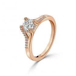 Diamantový zásnubný prsteň Marcella, ružové zlato