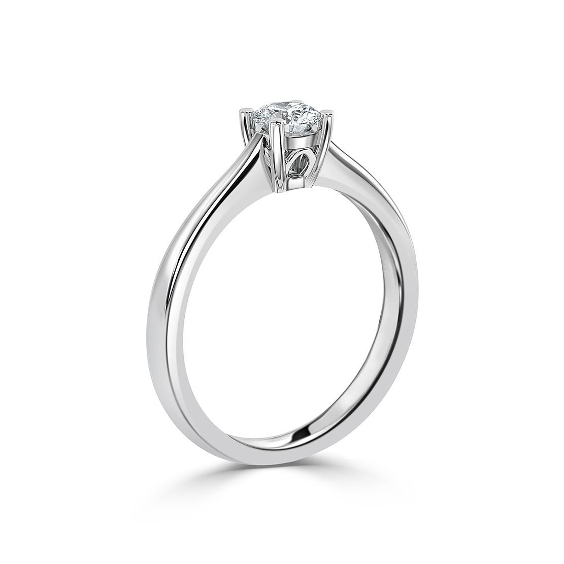 Diamantový zásnubní prsten Mary, bílé zlato