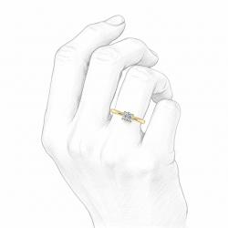 Diamantový zásnubný prsteň Mary, žlté zlato