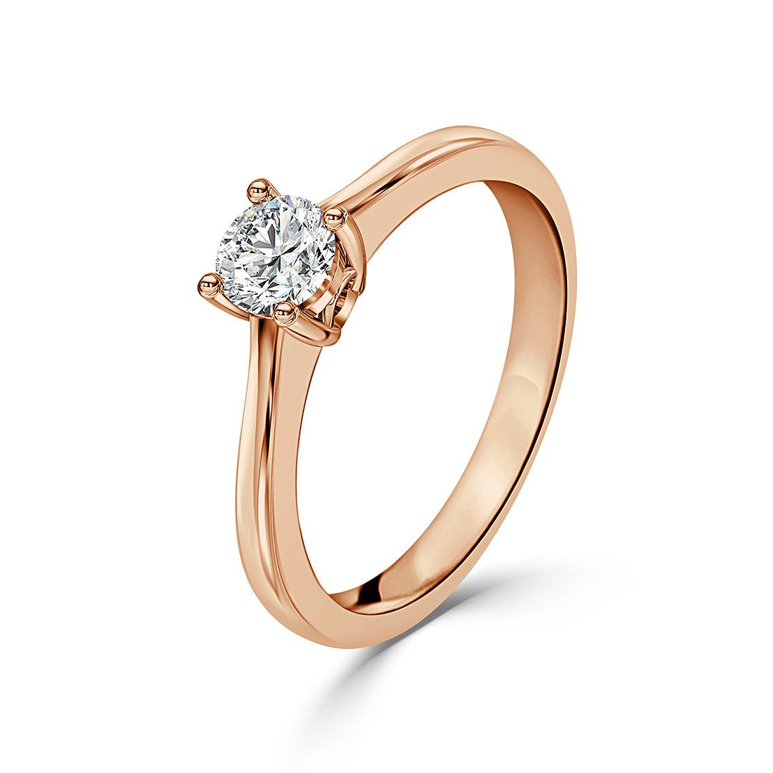 Diamantový zásnubný prsteň Mary, ružové zlato
