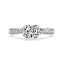 Diamantový zásnubní prsten Mia, bílé zlato