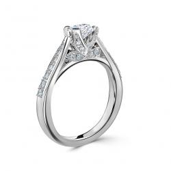 Diamantový zásnubní prsten Mia, bílé zlato