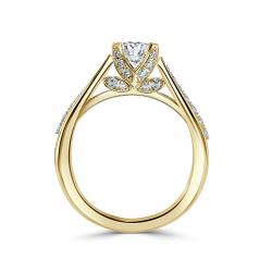 Diamantový zásnubný prsteň Mia, žlté zlato