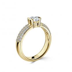 Diamantový zásnubný prsteň Nancy, žlté zlato