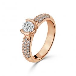 Diamantový zásnubný prsteň Nancy, ružové zlato