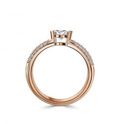 Diamantový zásnubný prsteň Nancy, ružové zlato