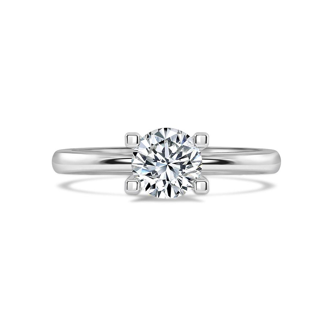 Diamantový zásnubný prsteň Romy, biele zlato