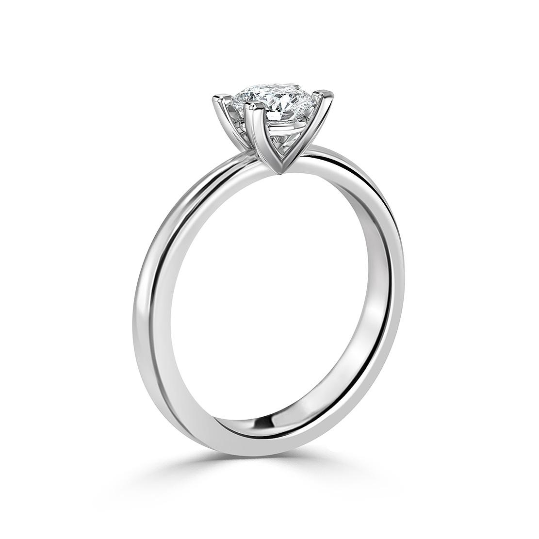 Diamantový zásnubný prsteň Romy, biele zlato