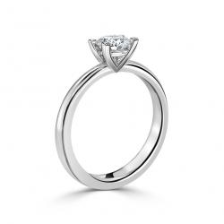 Diamantový zásnubný prsteň Romy, biele zlato