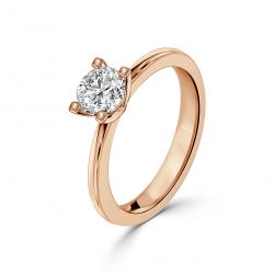 Diamantový zásnubný prsteň Romy, ružové zlato