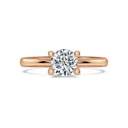 Diamantový zásnubný prsteň Romy, ružové zlato