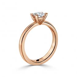 Diamantový zásnubný prsteň Romy, ružové zlato