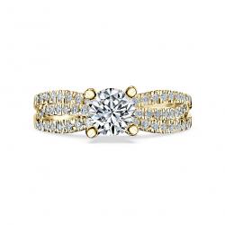 Diamantový zásnubný prsteň Shy, žlté zlato