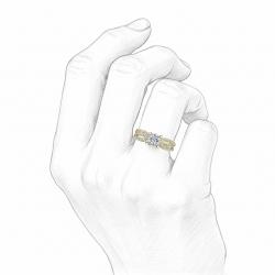 Diamantový zásnubný prsteň Shy, žlté zlato