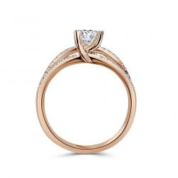 Diamantový zásnubný prsteň Shy, ružové zlato