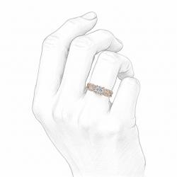 Diamantový zásnubný prsteň Shy, ružové zlato