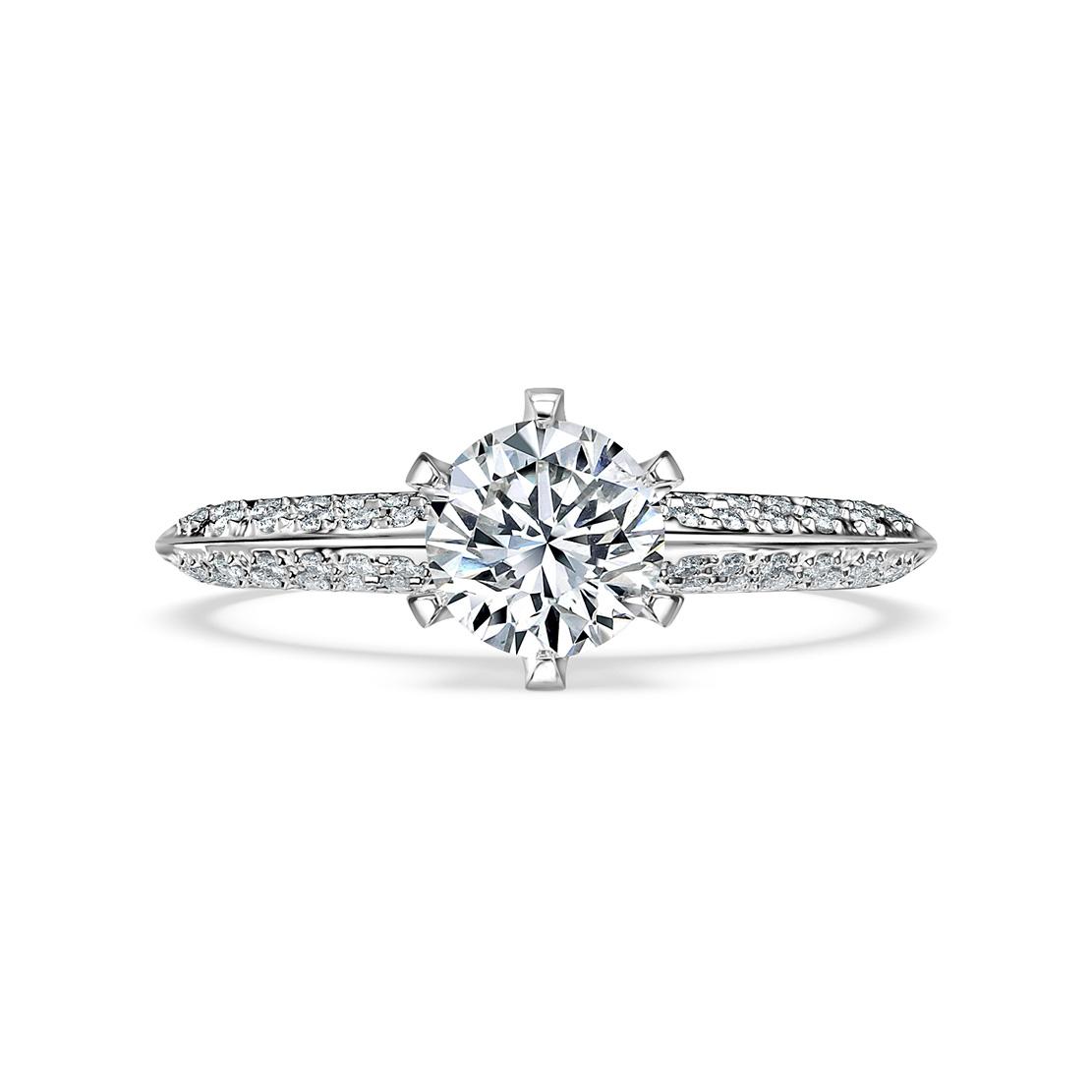 Diamantový zásnubní prsten Tilly, bílé zlato